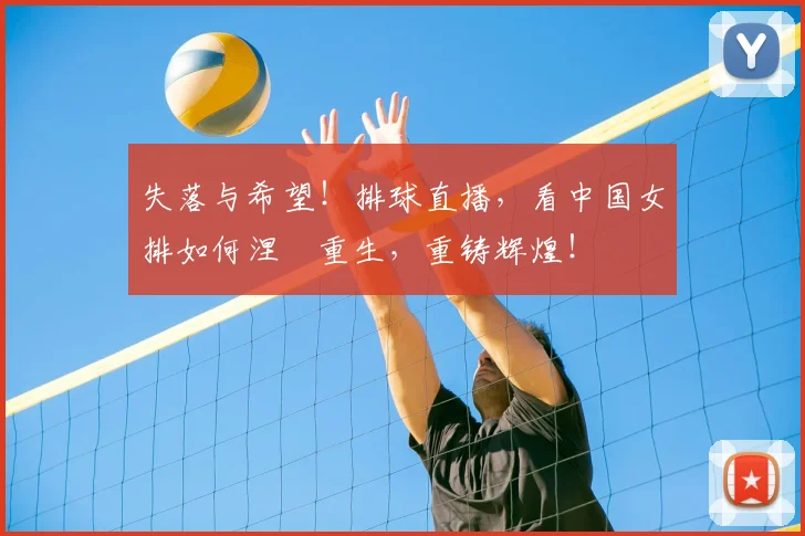失落与希望！排球直播，看中国女排如何涅槃重生，重铸辉煌！
